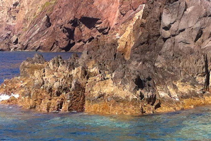 multicolored volcanic rocks