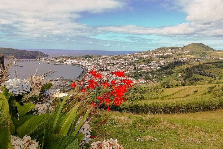Nossa Senhora da Conceição Viewpoint. From this location, you have the best view of the city of Horta and 3 neighboring islands.