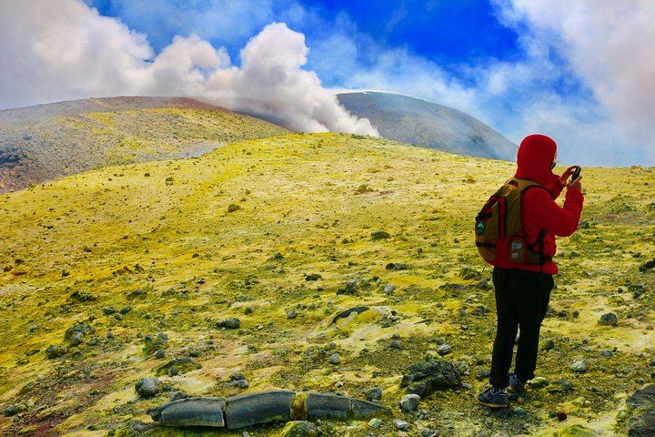 On the top of Etna Volcano