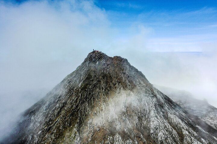On top of a volcano, above the clouds!