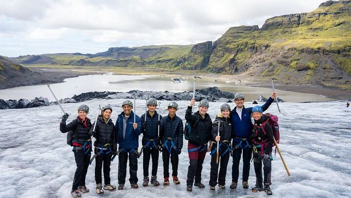 Our experienced guides lead small-group glacier tours on Sólheimajökull, providing safety training, crampons, and insight into the glacier’s volcanic history