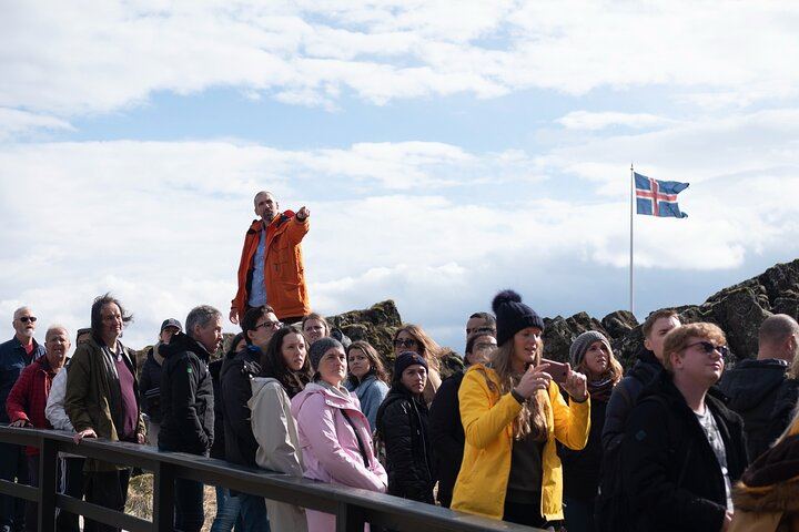 Our guide explaining the importance our Thingvellir National Park to Icelanders