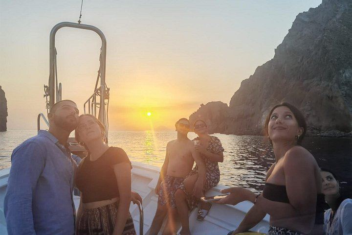 Panarea and Stromboli Boat Trip from Lipari, Sunset at Strombolicchio (3/11)