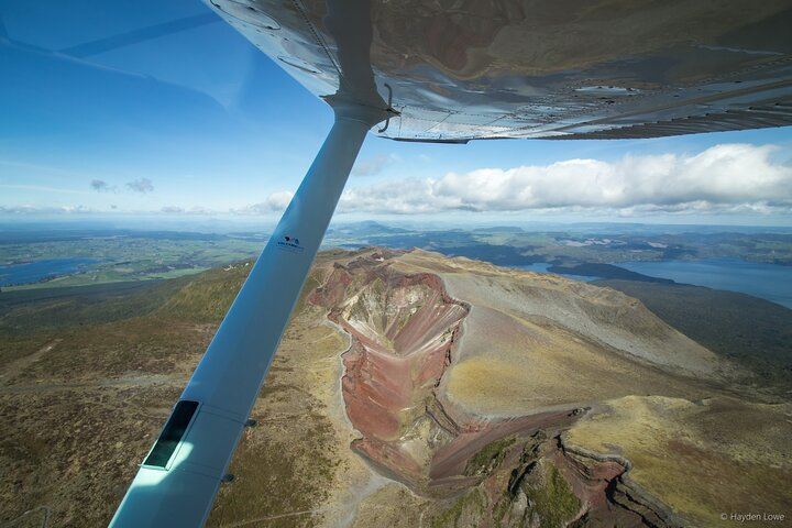 Passenger view of Mount Taraweras craters