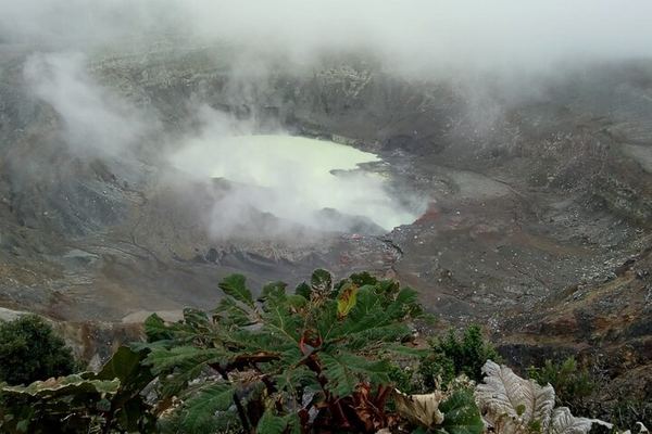 Poás: a Crater a Mile Across, 40 Eruptions since 1828, and the Fraijanes Coffee Farm