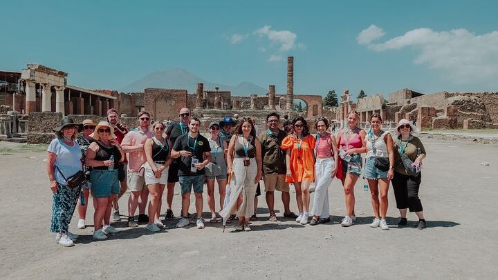 Pompeii and Mt Vesuvius from the Forum