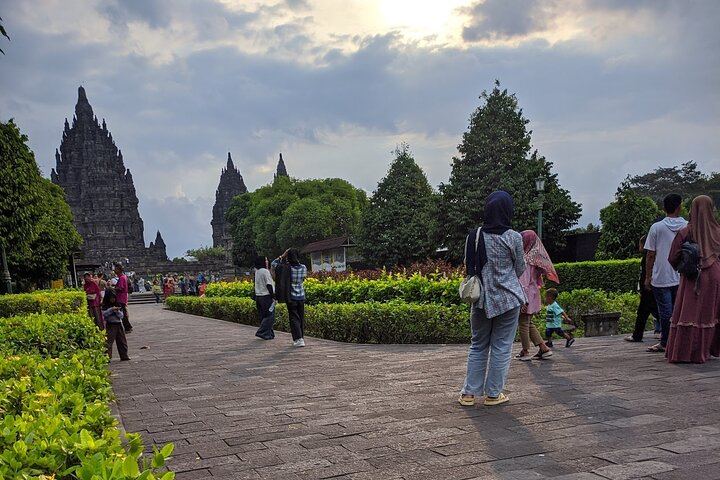 Prambanan Temple which is about to go to sunset
