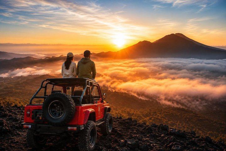 Private Mt. Batur Sunrise Jeep & Black Lava Adventure & Breakfast