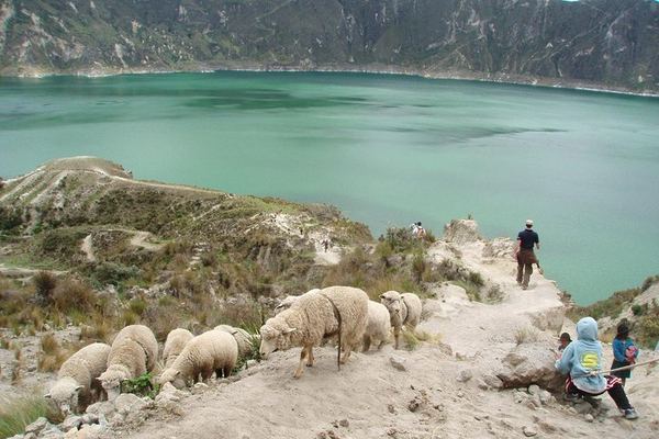 Quilotoa's 1280 Caldera and the Avenue of Volcanoes, from Quito