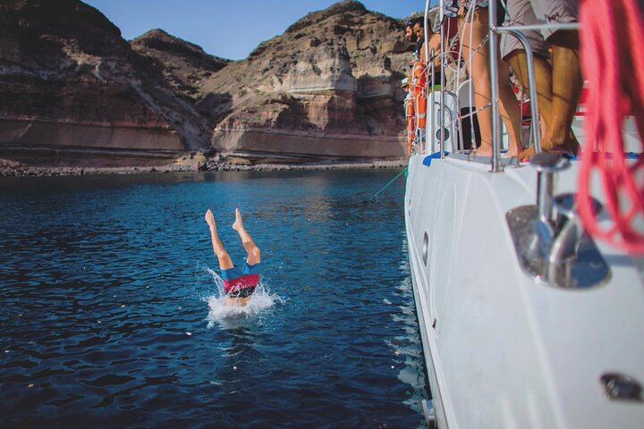 Beautiful Day Catamaran Caldera Cruise incl. Meal & Drinks