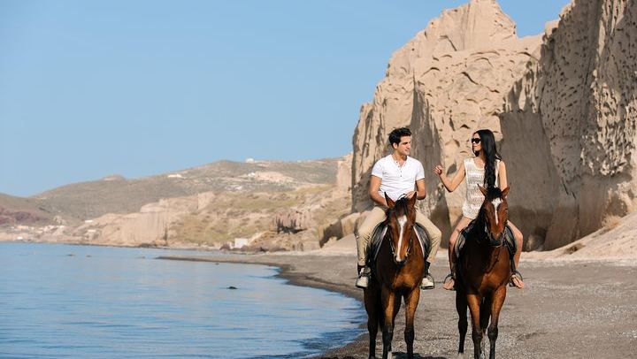 Santorini Premium Ride: Volcano Trails to Eros Beach