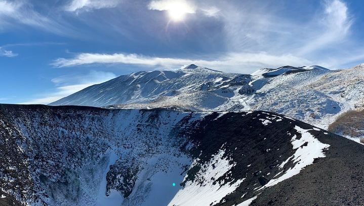 Snow-covered 2002 craters