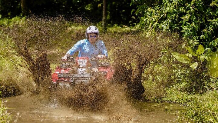 Splash through muddy waterholes on your ATV!