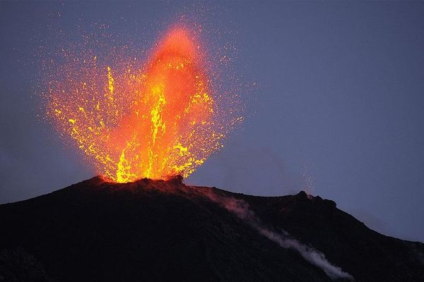 Stromboli at Sunset to 400 m, the Highest a Guide May Take You