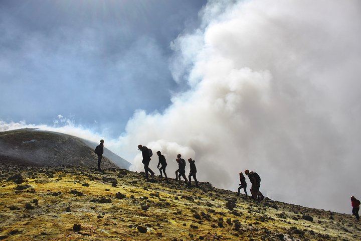 Sulfur everywhere on Etna volcano
