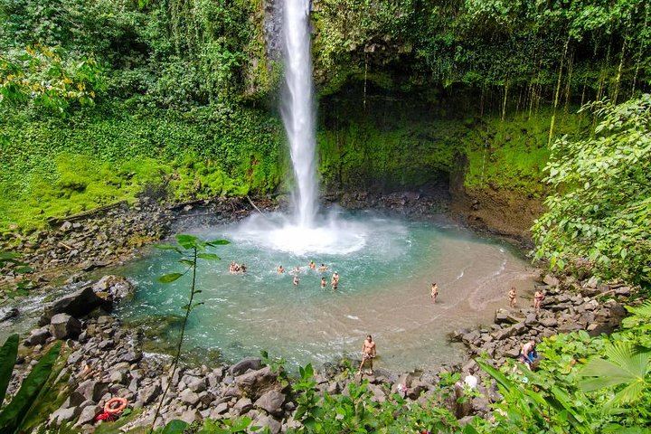 Swimming at the La Fortuna Waterfall