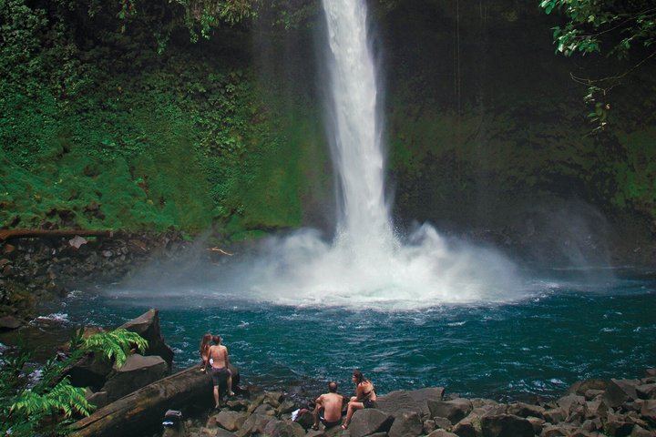 Swimming at the La Fortuna Waterfall