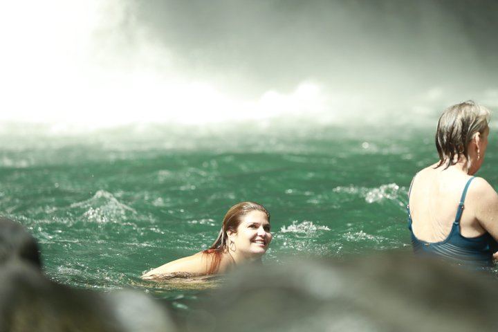 Swimming at the La Fortuna Waterfall