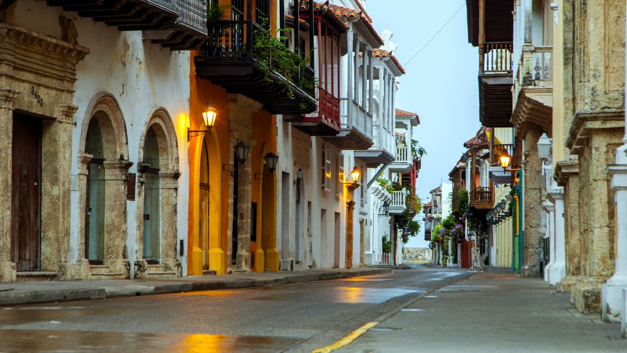 The coast at Cartagena de Indias, an hour from the El Totumo mud volcano, Colombia