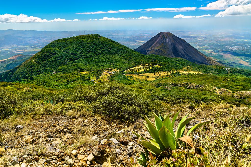 The bare cone of Izalco seen from Cerro Verde, the view you get from the Santa Ana trail in El Salvador