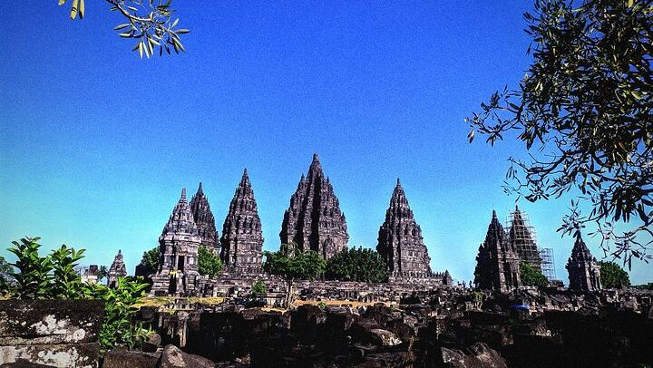 The magnificent Prambanan Temple in the morning