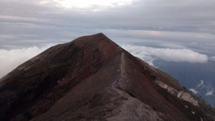 The path on the Summit of Mt. Agung