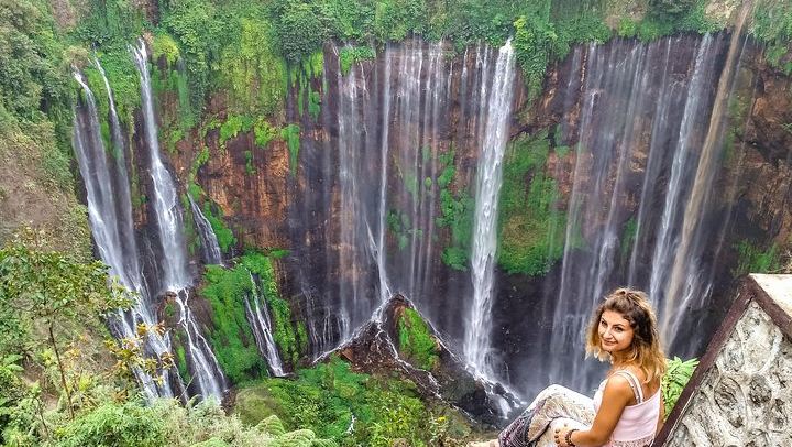 Tumpak Sewu Waterfall from the top