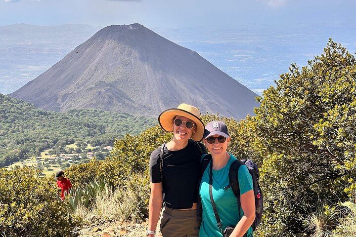 two friends are hiking the santa ana volcano hike