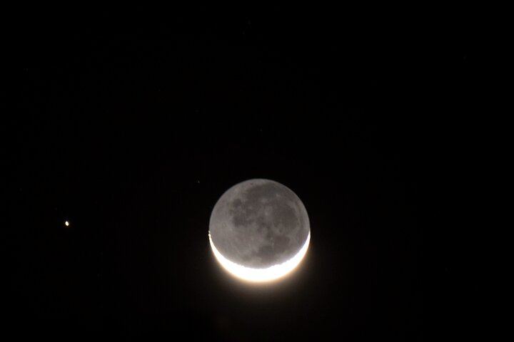 Venus and crescent Moon