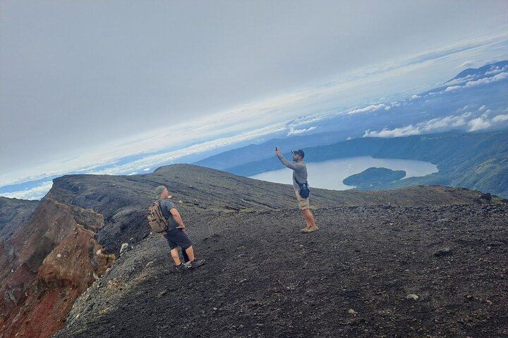 View of Lake Coatepeque from the top of the Santa Ana volcano