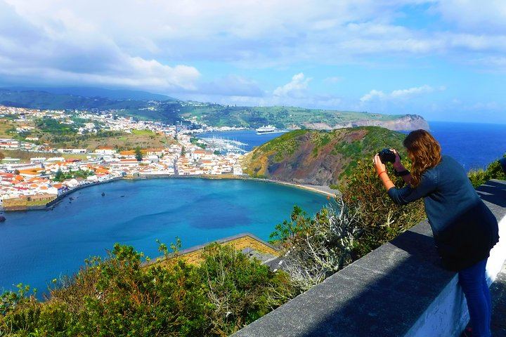 View to the city of Horta from Monte da Guia.