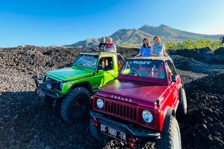 Visit black lava by off road Jeep