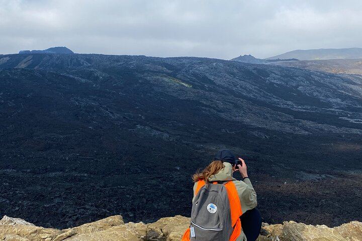 Volcano Hike and Blue Lagoon Including Admission Small Group Tour