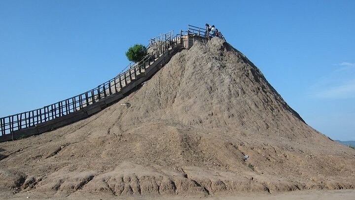 Volcano view from below