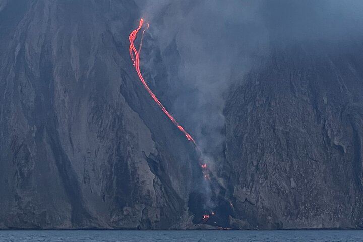 Vulcano Lipari Sciara of fire by day