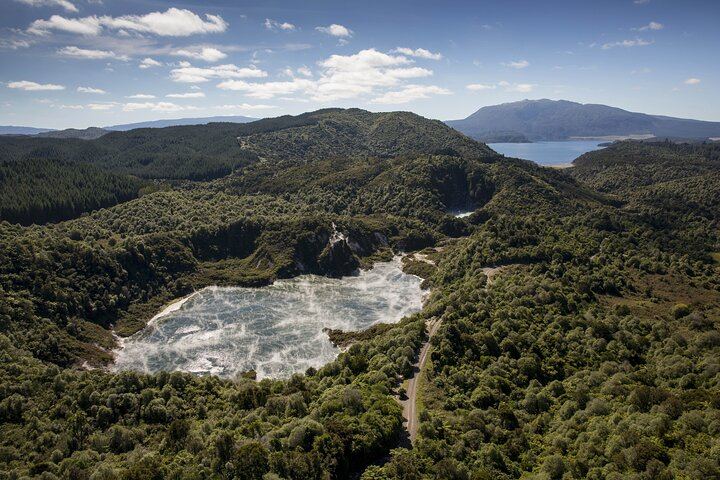 Waimangu Volcanic Valley looking back at the southern end of Mount Tarawera