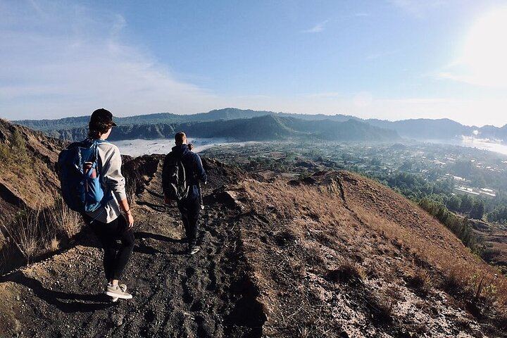 Walking circle the crater of Mount Batur