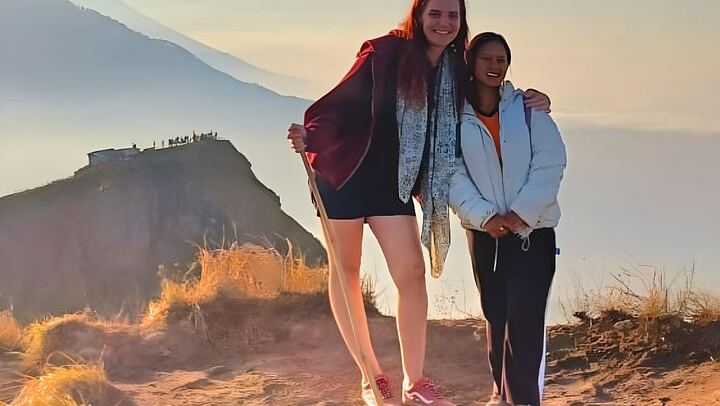 Watching sunset from top of Mt Batur