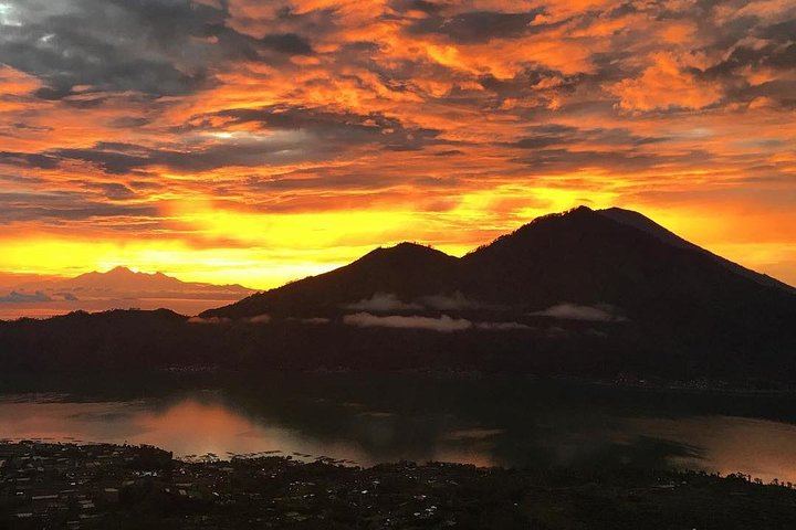 What amazing sunrise from top of Mount Batur