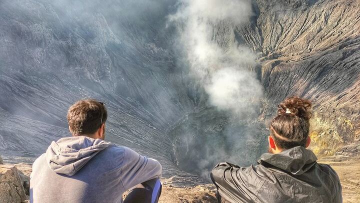 Witnessing inside the active volcano of Mount Bromo